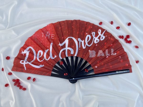 The Red Dress Ball Hand Fan