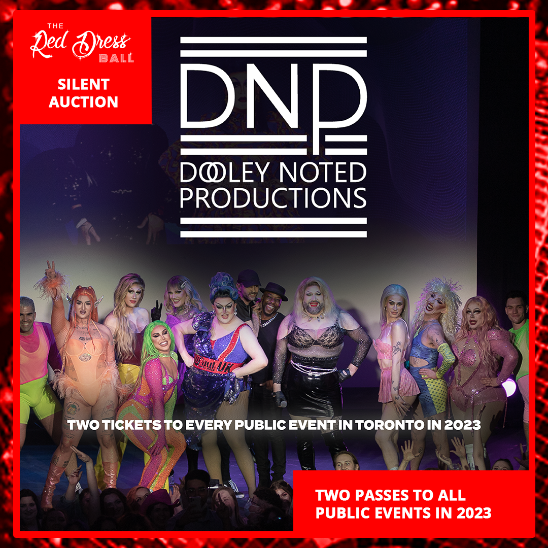 Duly Noted Production's silent auction item - image of drag queens at their event